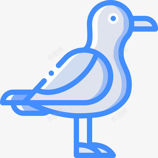 海鸥海洋生物蓝色图标svg_新图网 https://ixintu.com 海洋生物 海鸥 蓝色