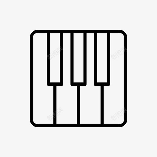 钢琴乐器键盘图标svg_新图网 https://ixintu.com 乐器 钢琴 钢琴家 键盘 音乐 音乐家