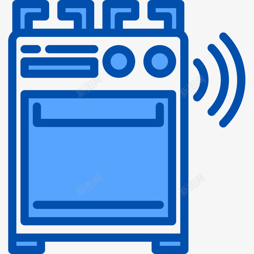 炉灶厨房64蓝色图标svg_新图网 https://ixintu.com 厨房 炉灶 蓝色