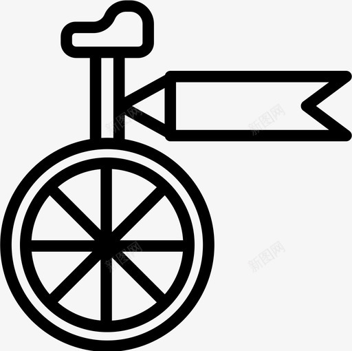 自行车马戏团50直线型图标svg_新图网 https://ixintu.com 直线 线型 自行车 马戏团