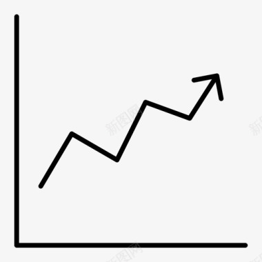 增长箭头图表图标图标