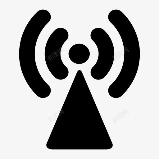 信号连接热点图标svg_新图网 https://ixintu.com wifi 信号 信号图标包 热点 连接