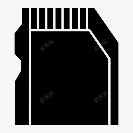 sim卡通信网络图标svg_新图网 https://ixintu.com sim 固态 多媒体 网络 通信