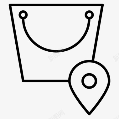 购物地点商业采购图标图标