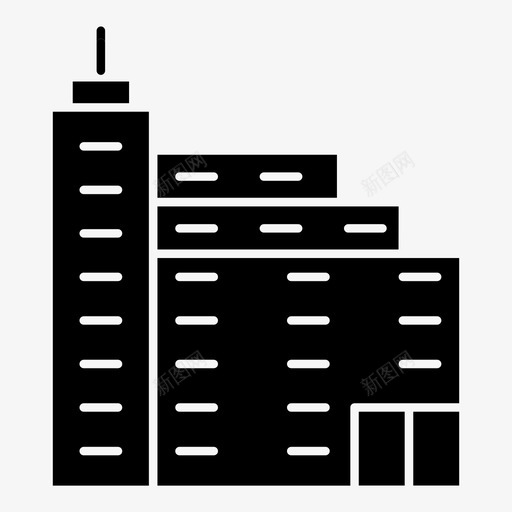 塔楼建筑办公楼图标svg_新图网 https://ixintu.com 元素 办公楼 城市 塔楼 建筑 房地产