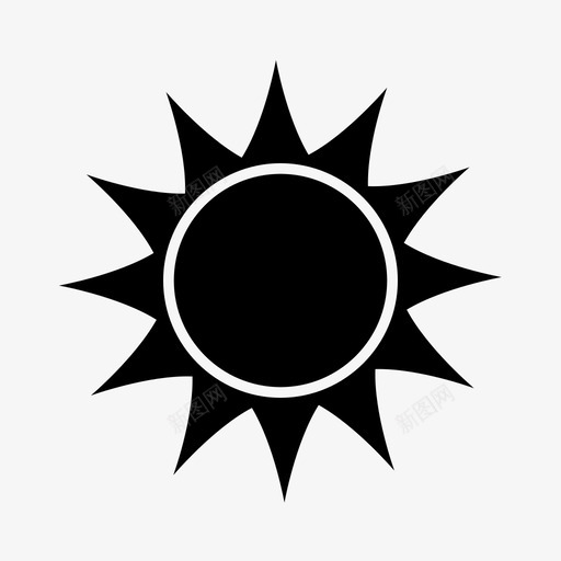 太阳炎热大海图标svg_新图网 https://ixintu.com 夏天 大海 太阳 星星 炎热 阳光