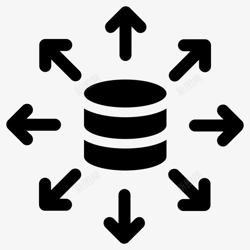 数据库服务器存储图标svg_新图网 https://ixintu.com 分发 存储 数据库 服务器