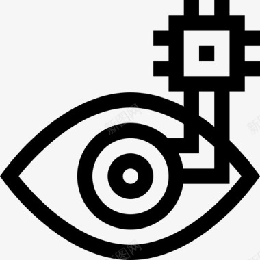 眼机器人39线性图标图标