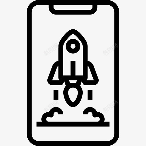 智能手机startup68线性图标svg_新图网 https://ixintu.com startup68 智能手机 线性