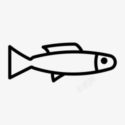大口黑鲈鱼黑线鳕动物鱼图标高清图片