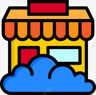 云在线购物4线颜色图标图标