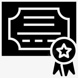 视频证书证书成就证书学位图标高清图片