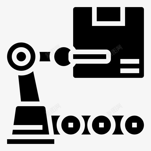 生产过程操作包装图标svg_新图网 https://ixintu.com 公司结构标志 包装 操作 机器人 生产过程