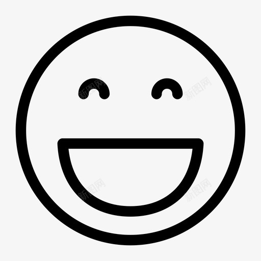 快乐的脸表情感觉图标svg_新图网 https://ixintu.com 喜欢 快乐的脸 感觉 表情 随机媒介