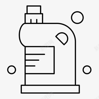 清洁排水液体图标图标