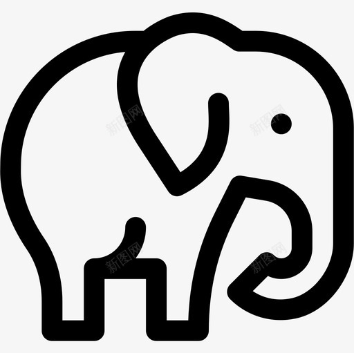 大象印度16直系图标svg_新图网 https://ixintu.com 印度 大象 直系