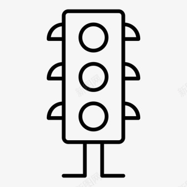 交通灯灯信号灯图标图标