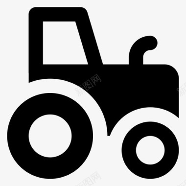 拖拉机耕作运输图标图标