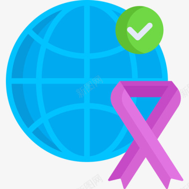癌症世界癌症意识日9平淡图标图标