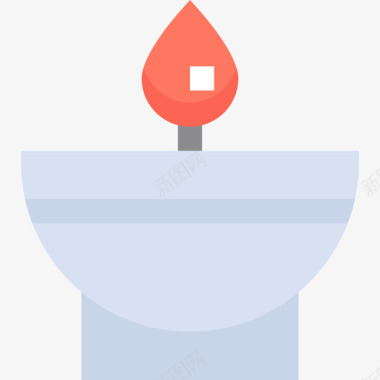 蜡烛美容美发2号扁平图标图标