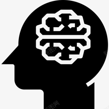 智力大脑概念2填充图标图标