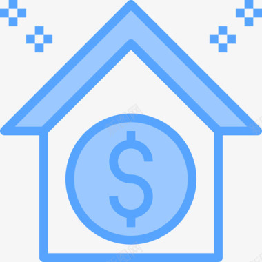 家银行和金融33蓝色图标图标
