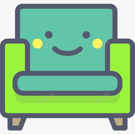 扶手椅家用19线性颜色图标svg_新图网 https://ixintu.com 家用19 扶手椅 线性颜色