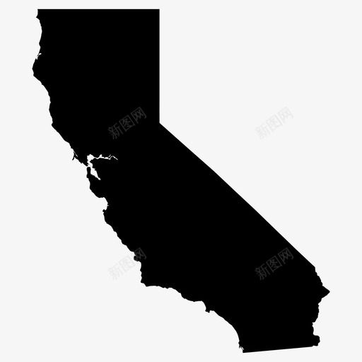 加州州地图图标svg_新图网 https://ixintu.com 加州 地图