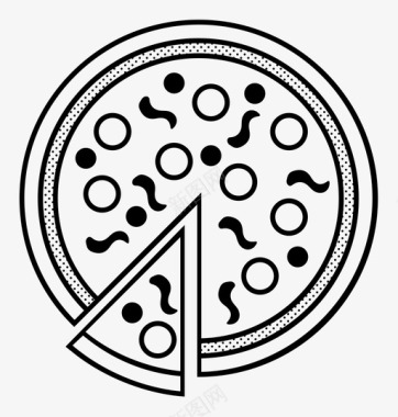 披萨吃食物图标图标