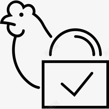 环保产品生物鸡肉图标图标
