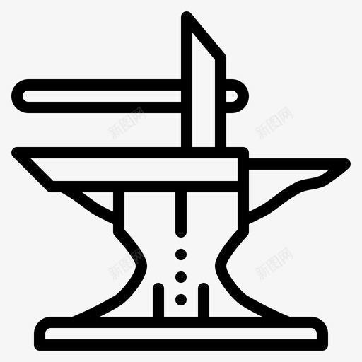 铁匠铁砧锤子图标svg_新图网 https://ixintu.com 工具 建筑机械和工具 铁匠 铁砧 锤子 锤炼