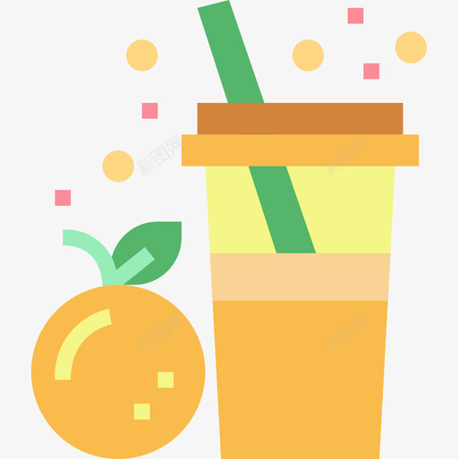 橙汁饮料22无糖图标svg_新图网 https://ixintu.com 无糖 橙汁 饮料
