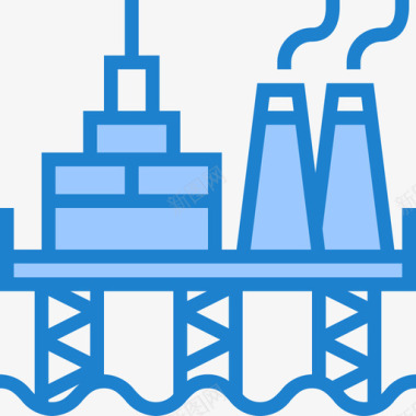 石油平台污染15蓝色图标图标