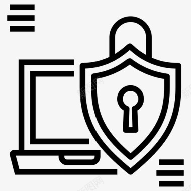 数据保护防病毒数据安全图标图标