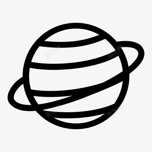 土星天文学行星图标svg_新图网 https://ixintu.com 光环 土星 天文学 太空 科学 行星