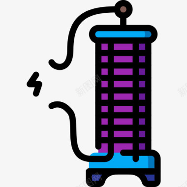 电池发明4线性颜色图标图标