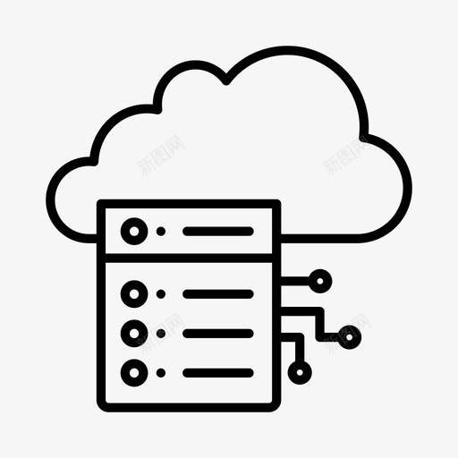 云服务系统数据服务器图标svg_新图网 https://ixintu.com 数据 服务器 服务系统