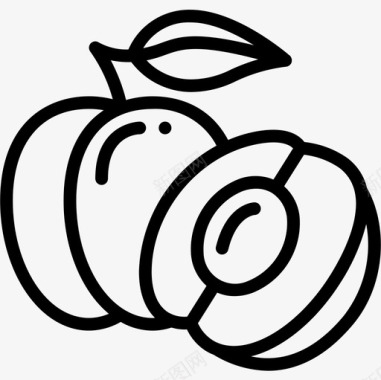 桃子食物128直系图标图标