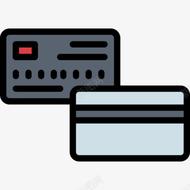信用卡office132线性彩色图标图标