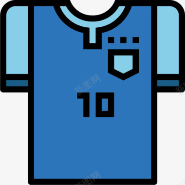足球运动衫32号足球直线颜色图标图标