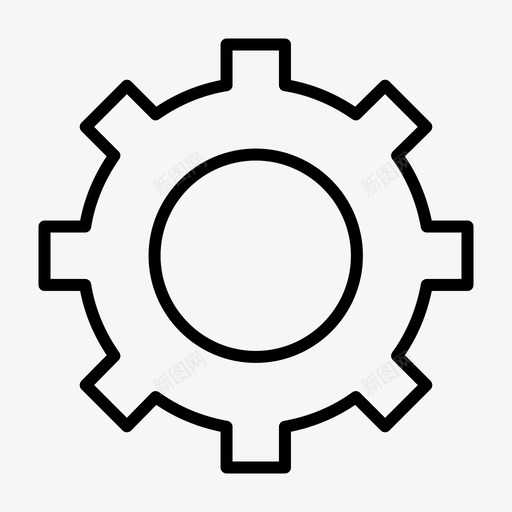 齿轮设置设置规则轮廓图标svg_新图网 https://ixintu.com 规则 设置 轮廓 齿轮