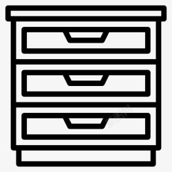 古董柜家具与家居古董抽屉柜图标高清图片