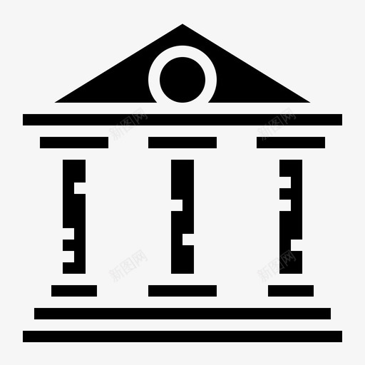 银行建筑文化图标svg_新图网 https://ixintu.com 博物馆 建筑 文化 比特 银行