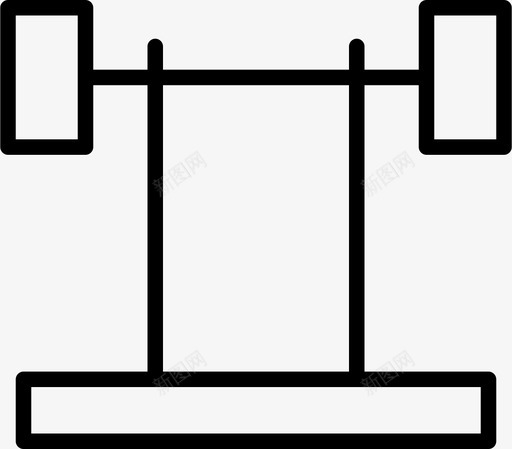 举重健身房运动图标svg_新图网 https://ixintu.com 举重 健身房 瘦子 站立 运动