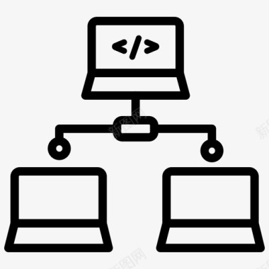 部署计算机集线器图标图标