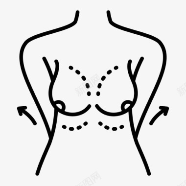 隆胸保健医疗图标图标
