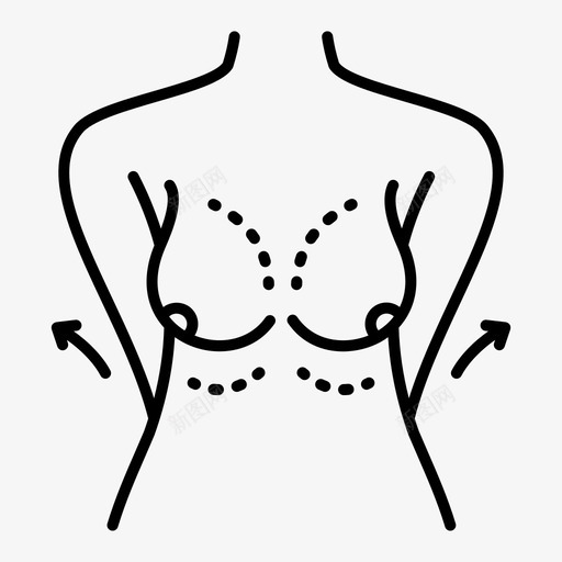 隆胸保健医疗图标svg_新图网 https://ixintu.com 保健 医疗 整形 隆胸