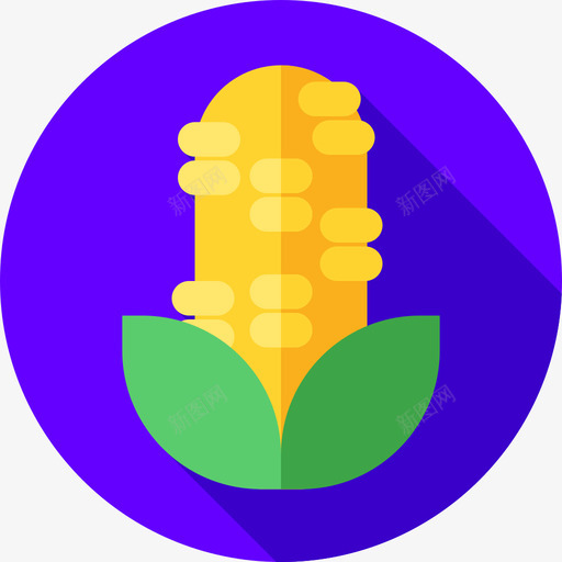 玉米水果和蔬菜37扁平图标svg_新图网 https://ixintu.com 扁平 水果 玉米 蔬菜