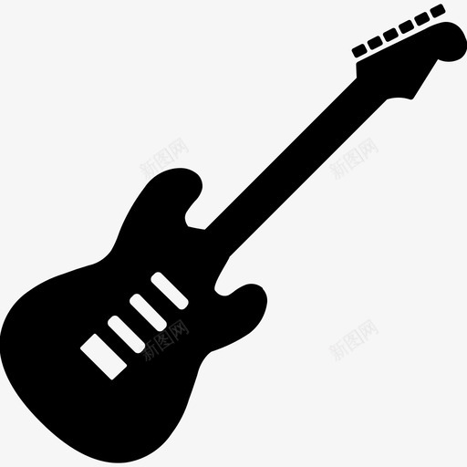 吉他乐队电吉他图标svg_新图网 https://ixintu.com 乐器 乐队 吉他 图标 娱乐 实心 音乐