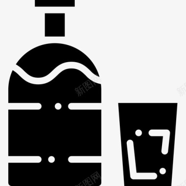 瓶子饮料和饮料3固体图标图标